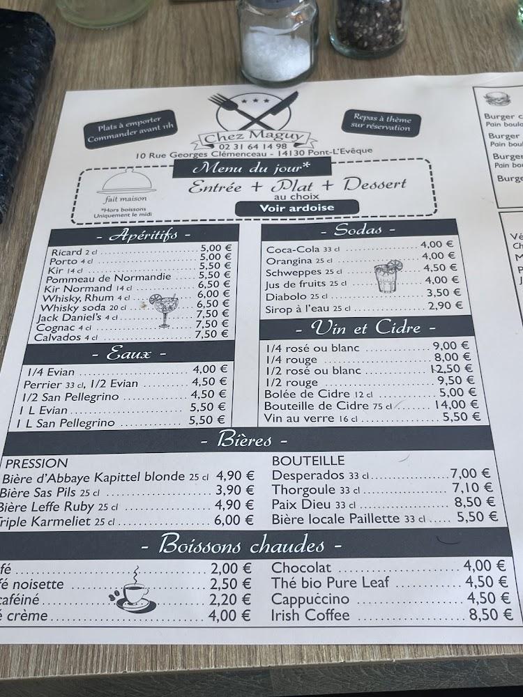Chez Maguy - Menu Image 1